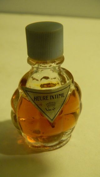 Vintage Vigny Heure Intime Sample Perfume Mini Bottle 3/4 Full