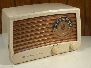 Vintage 1950 Admiral Model 6a23 Bakelite Am Radio Or Restore