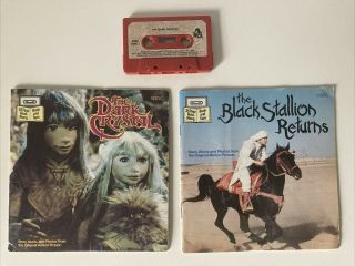 The Dark Crystal/the Black Stallion Returns Read Along Books & Tape Vintage 1982