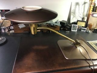 Vintage Dazor Model 2056 Mid Century Modern Flying Saucer Ufo Table Lamp 1950 