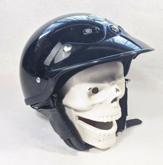 Vintage Harley Davidson Dot Vector Sports Usa Motorcycle Helmet Medium Black