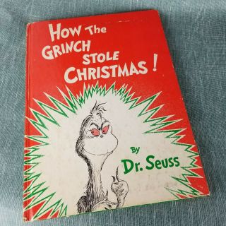 Vintage How The Grinch Stole Christmas Dr.  Seuss 1957 Edition Hardcover