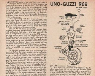 1962 Uno - Guzzi R69 Racing Unicycle Road Test - Vintage Article