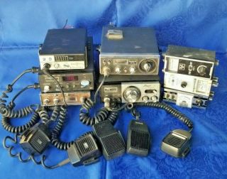 Vintage Cb Radios Kraco,  Robyn,  Realistic,  Cobra.  Swr Watt Meters Recoton,  Pace,