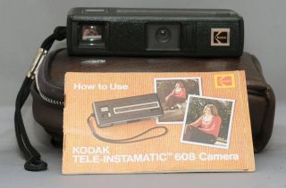 Kodak Pocket Tele - Instamatic 608 Vintage Film Camera And Case