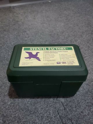 Stencil Factory Highlights Children 72 Vintage Plastic Organizer 1989 File Box