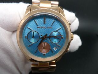 Old Stock Micheal Kors Runway Mk6164 Chronograph Rose Gold Quartz Watch