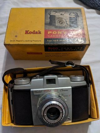 Kodak Pony 135 Vintage 35mm Film Camera W/box Clean/untested