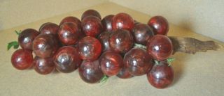Vintage Mcm Lucite Red Grape Cluster Large 16 " X 6 "