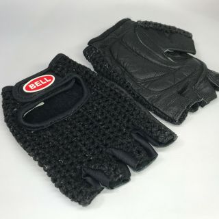 Vintage Bell Classic Mesh Weightlifting Gloves - Black With Red/white Logo Xl