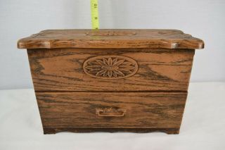 Vintage Lerner Faux Wood Plastic Recipe Box