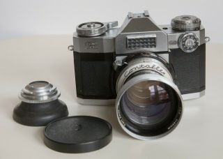 Vintage Zeiss Ikon Contaflex Film Camera With 85mm Pro Tessar Lens Germany