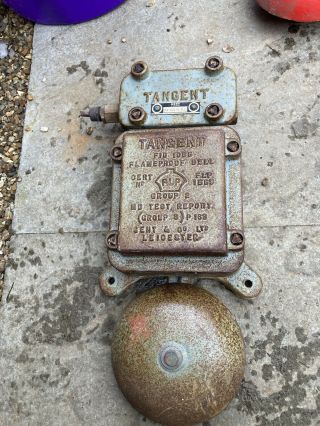 Vintage Industrial Tangent Alarm Bell Gent Of Leicester