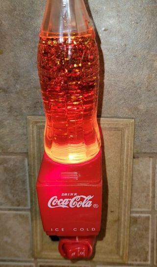 Vintage Retired Coca Cola Sparkle Ice Chest Night Light Coke Bottle