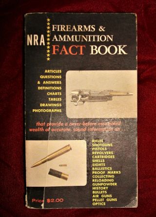 Vintage 1964 Nra Firearms & Ammunition Fact Book 352 Pgs Charts Articles Tables