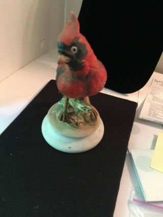 Vintage Lefton China Hand Painted Cardinal Red Bird Porcelain Figurine Kw 1284