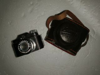 Vintage Subminiature Spy Film Camera W/ Leather Case