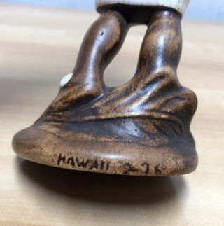 Vintage Hand - Done SET 2 Treasure Craft Hula Dancer Figurines 1976 Hawaii 8” Tall 3