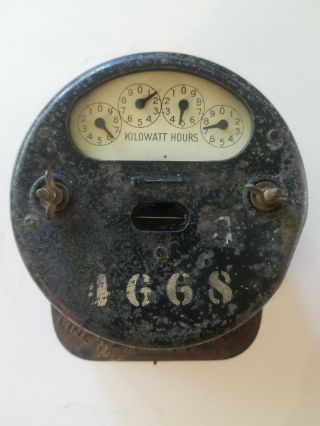 Vintage General Electric Watthour Meter 2 Wire - 5 Amp 110 Volt Type I - 14