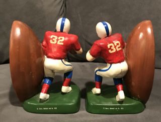 Vintage Football Player Bookends 1976 Sears And Roebuck 3