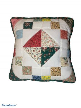 Vintage Hand Made Quilted Accent Pillow
