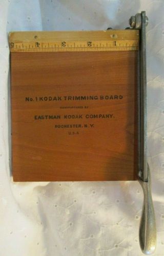 Vintage Eastman Kodak No 1 Cherry Wood Trimming Board 9 " X 5