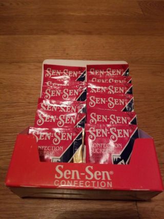 1 Box 12 - Packets Old Vintage Candy Sen Sen Licorice Breath Freshener