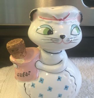 1958 Holt Howard Cozy Kitten Sugar Shaker Kitchen Condiment Jar,  Very Rare