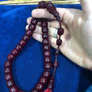 Antique German Faturan Rosary Islamic Prayer 33 Beads Misbaha Tasbih 65.  4gr Old 2