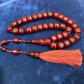 Antique German Faturan Rosary Islamic Prayer 33 Beads Misbaha Tasbih 65.  4gr Old 5
