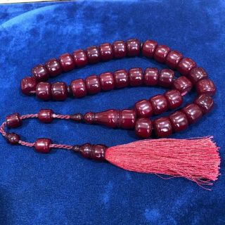 Antique German Faturan Rosary Islamic Prayer 33 Beads Misbaha Tasbih 65.  4gr Old 6