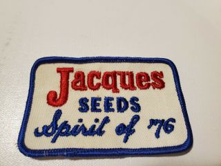 Vintage 1976 Jacques Seeds Spirit Of 76 Farmer Advertising Embroidered Patch