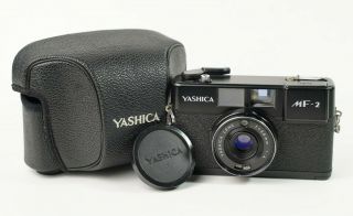 Vintage Yashica Mf - 2 35mm Point & Shoot Compact Film Camera 1980s