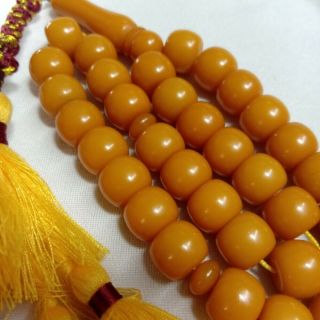 Antique German Amber Bakelite 33 Prayer Beads بكلايت Komboloi Masbaha
