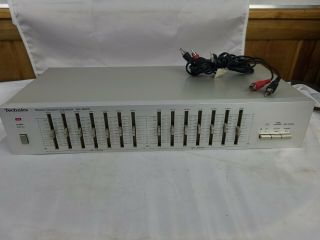 Vintage Technics Sh - 8025 7 Band Stereo Graphic Equalizer Eq W/ Cords