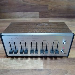 Vintage Realistic 10 Band Stereo Frequency Equalizer Model 31 - 1987 Woodgrain
