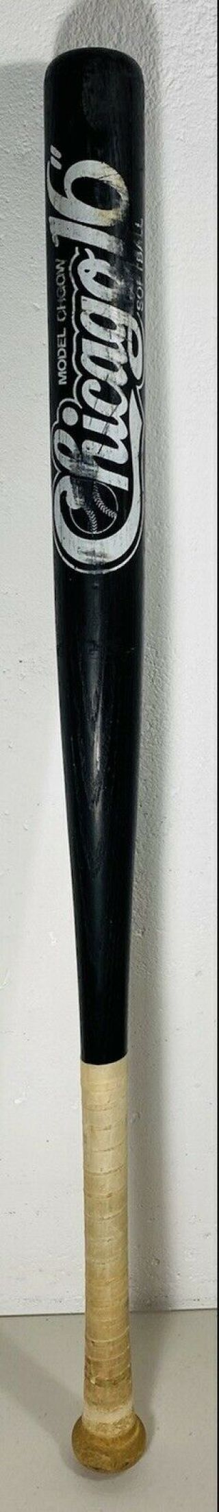 Vintage Louisville Slugger Chicago 16 " Wooden Softball Bat 34 " Chgow 32oz Black