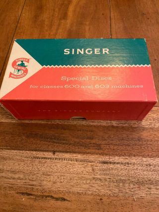 Set Of 12 Vintage Singer Sewing Machine Special Discs For 600 & 603 Machines