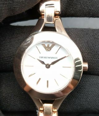Old Stock - EMPORIO ARMANI AR7354 - Rose Gold Tone SS Women ' s Watch 2