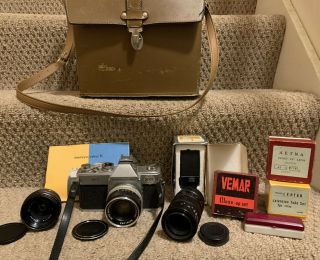 Mamiya /sekor 500tl 35mm Film Camera With 3 Lenses,  Accessories Case -