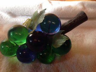 Blue And Green Lucite Grapes 8 