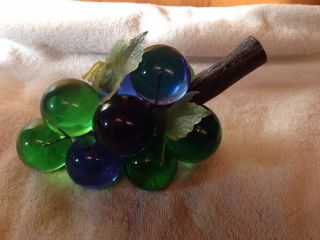 Blue And Green Lucite Grapes 8 
