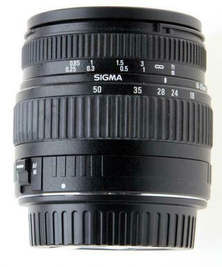 Sigma 18 - 50mm F/3.  5 - 5.  6 Dc Af Zoom Lens For Canon Digital Slr Cameras