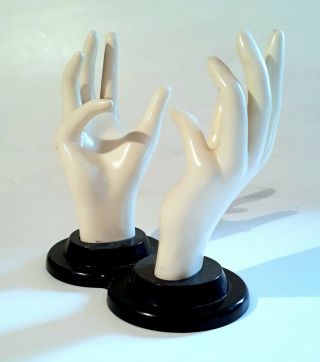 ☆ Vintage Mannequin Hands Jewelry & Ring Display Stand Trade Show Boutique