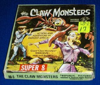 The Claw Monsters 8mm Ken Films Ha - 5 Sci - Fi Art Lid Monster