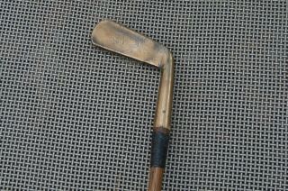 Antique Vintage Hickory Shaft Early Johnson & Co Ny Smooth Face Brass Putter