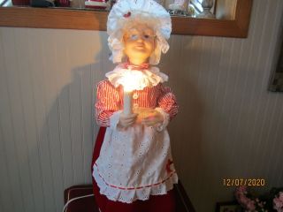 Vintage 26 " Tall Telco Creations Of Christmas Animated Lighted Mrs.  Claus
