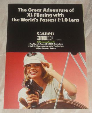 Canon 310 - Xl F/1.  0 Lens 8 Camera Sales Brochure Japan 8mm Cine Movie