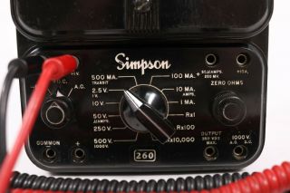 Vintage Simpson 260 Series 6 Analog Multimeter Volts Ohms Amps 3