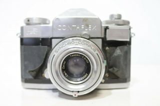 Vintage Carl Zeiss Ikon Contaflex Tessar 2,  8/50 35mm Slr Camera - 254